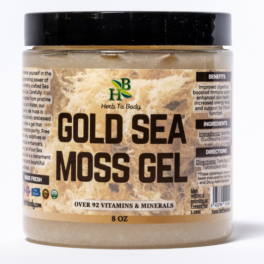 Gold Sea Moss Gel Jar - Wildfracted - Non-GMO - Organic | gold / 8oz