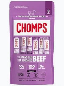 Chomps Taco Beef Sticks 8 Pack