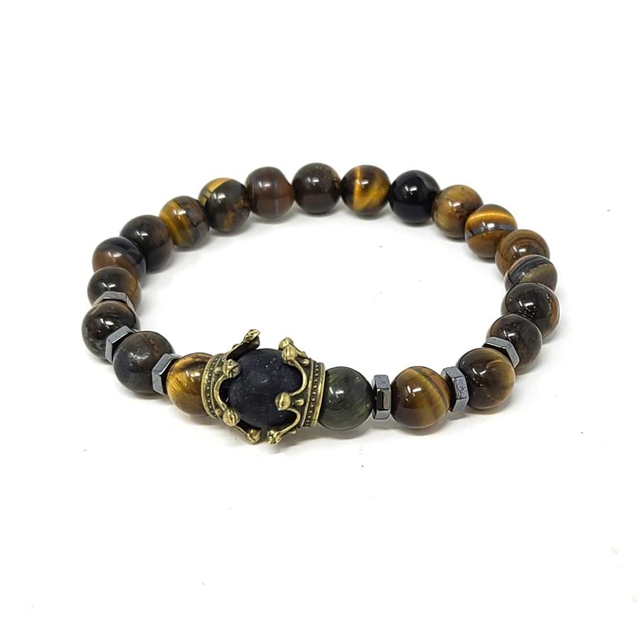 Tiger's Eye Crown Bracelet