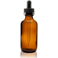 2 oz Amber Bottle; Dropper (6836344193180)