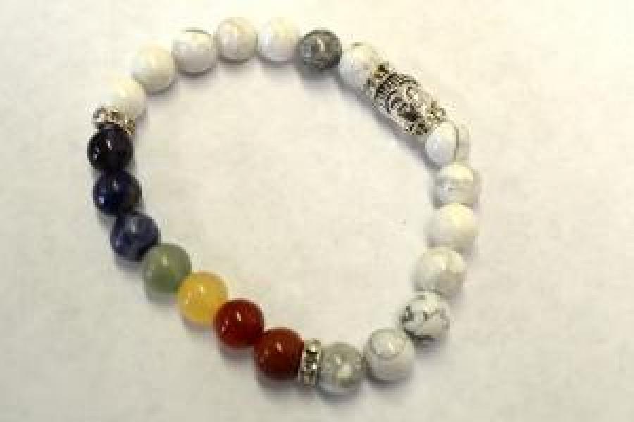 Howlite Gemstone Bracelet (6836386758812)