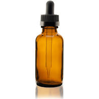 1 oz Amber Bottle; Dropper (6836344127644)